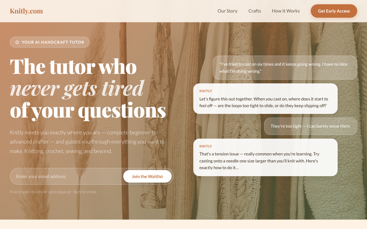Knitly.com preview